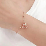 14K Rose Geometric Bracelet for Women - Classic Cutout Jewelry