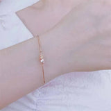 14K Rose Sweet Heart Bracelet - Purple Plated