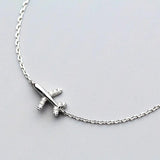 Zircon Airplane Charm Bracelet for Women