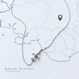 Zircon Airplane Charm Bracelet for Women