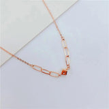 14K Rose Gold Plated Purple Square Bracelet for Women