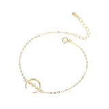 Korea Style 925 Silver Moon Bracelet for Women