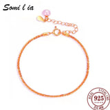 SOMILIA Snowflake Bracelet 925 Sterling Silver Rose Golden Water Jewelry
