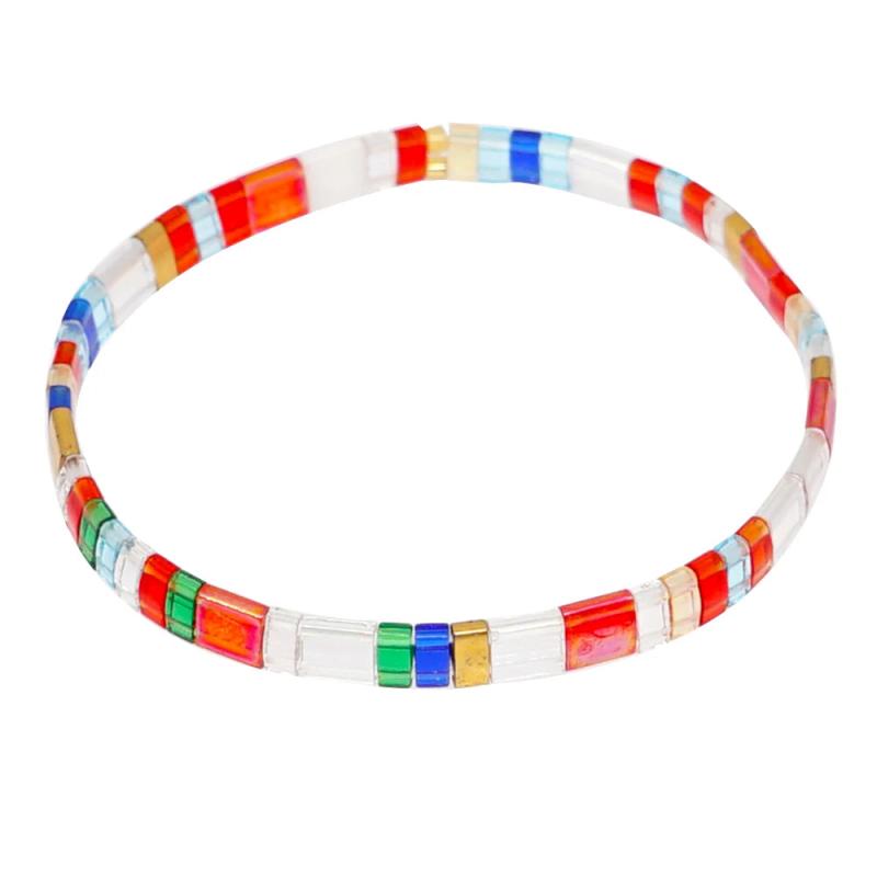 Shinus Bohemia Elastic Bracelet Women Jewelry Red