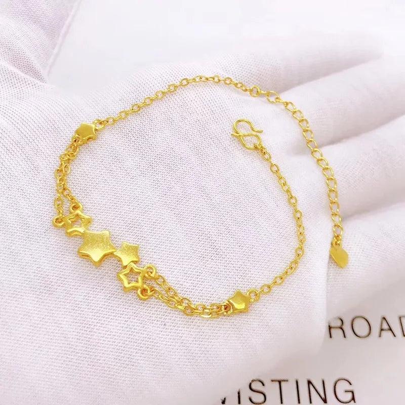 European Hot Fine Woman Star 24KT Bracelet Bangle