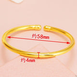 European Hot Fine Woman Girl 24KT Bracelet Bangle