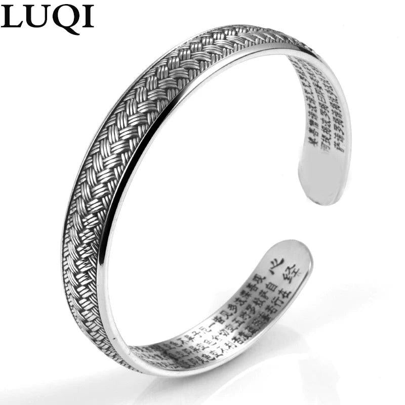 Silver Braided Pattern Retro Bracelet