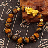 European Fine Woman Man Party Birthday Wedding Gift PIXIU Beads 24KT Bracelet