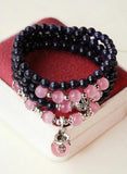 Sand Stone Beaded Bracelet with Gourd Accessories Gemstone Jewelry Gift
