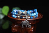 6mm Agate Beads Bracelet Woman's Vintage Fine Multi-layer Jewelry
