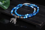 6mm Agate Beads Bracelet Woman's Vintage Fine Multi-layer Jewelry