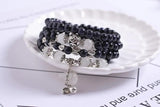 Sand Stone Beaded Opal Gemstone Bracelet with Gourd Accessories