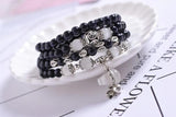 Sand Stone Beaded Opal Gemstone Bracelet with Gourd Accessories