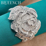 925 Silver Rose Hollowed Out Bracelet for Ladies Wedding Party