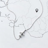 925 Silver Zircon Airplane Charm Bracelet Adjustable Chain Plane Jewelry