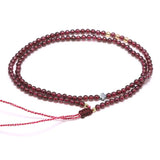 Red String Beads Bracelet with Natural Gemstones and Cross Charm