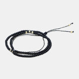 Red String Beads Bracelet with Natural Gemstones and Cross Charm
