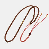 Red String Beads Bracelet with Natural Gemstones and Cross Charm