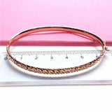 Sparkling 14k Rose Geometric Bracelet for Women