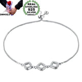 Square Zircon 925 Silver Bracelet BR88