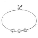 Square Zircon 925 Silver Bracelet BR88