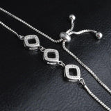 Square Zircon 925 Silver Bracelet BR88