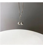 S925 Sterling Silver Double Bell Bracelet for Women Student Jewelry