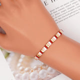 Shinus TILA Beads Bohemia Elastic Bracelet Women Jewelry Souvenir Red