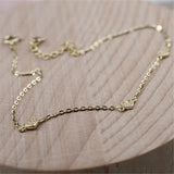 925 Sterling Silver 14k Plated Small Heart Bracelet for Women
