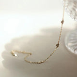 925 Sterling Silver 14k Plated Small Heart Bracelet for Women