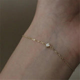 925 Silver Crystal Bracelet 14k Plating Classic Women Party Jewelry
