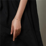 925 Silver Zircon Moon Star Bracelet for Women