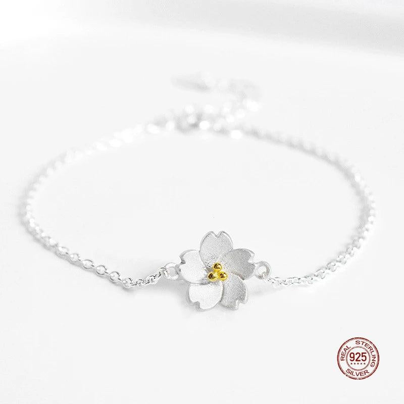 925 Sterling Silver Sweet Daisy Bracelet Flower Girl Jewelry Gift