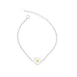 925 Sterling Silver Sweet Daisy Bracelet Flower Girl Jewelry Gift