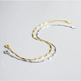 925 Silver Cylinder Bracelet Adjustable Chain Women Party Jewelry