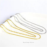 925 Silver Snake Bone Chain Double Bracelet Women Adjustable Classic Jewelry