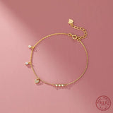 925 Silver Heart Zircon Bracelet for Women
