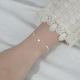 925 Silver Heart Zircon Bracelet for Women