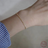 925 Silver Sparkling Gypsophila Bracelet for Women 14K Plated Jewelry Gift