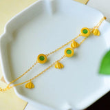 Ancient craftsmanship Hetian jade butterfly tassel bracelet