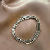 Crystal Three Layer Bracelet for Women