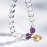 Heart Natural Himalayan Crystal Strawberry Crystal Women's Bracelet