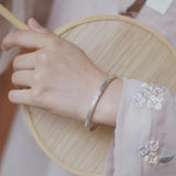 925 Sterling Silver Retro Pattern Bracelet For Women