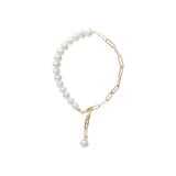 French Light Freshwater Pearl Bracelet Copper-plated 14K Bracelet