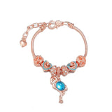 Zircon Charm Pendant Bracelet Flamingo Adjustable Length