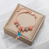 Zircon Charm Pendant Bracelet Flamingo Adjustable Length