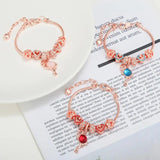 Zircon Charm Pendant Bracelet Flamingo Adjustable Length