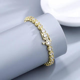 Zircon Bracelet 4mm Round Diamond Tennis Bracelet