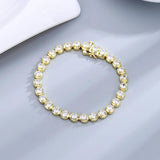 Zircon Bracelet 4mm Round Diamond Tennis Bracelet