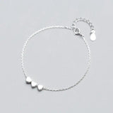MloveAcc 925 Silver Heart Beads Bracelet Women Jewelry
